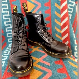 Black Dr. Martin Patent leather boots